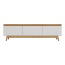 Ver imagem 1 de Rack para Tv até 75 Polegadas 180cm 3 Portas Retrô Multimóveis Mp1102 Madeirado/branco