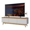 Ver imagem 2 de Rack para Tv até 75 Polegadas 180cm 3 Portas Retrô Multimóveis Mp1102 Madeirado/branco