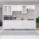 Ver imagem 1 de Cozinha Modulada Completa Fidelitá Viena 5 Peças 260cm 13 Portas 3 Gavetas com Tampo Branco