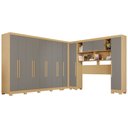 Ver imagem 3 de Guarda-Roupa Casal Modulado Portofino 13 Portas 4 Gavetas com Pés Jequitibá/Granizo - Pnr Móveis