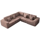 Ver imagem 1 de Kit Sofá Modular 5 Lugares Moderno Curvo Orgânico Adapt Linho