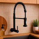 Ver mais imagens de Kit Cuba Gourmet 50x40 Inox 304 Preto Nano Torneira Parede Monocomando Cozinha