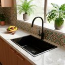 Ver imagem 3 de Kit Cuba Gourmet 50x40 Inox 304 Preto Nano Torneira Parede Monocomando Cozinha