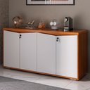 Ver imagem 2 de Armário para Escritório 4 Portas Freijó/branco - Artany Móveis