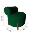 Ver imagem 6 de Kit 2 Poltronas Decorativa Mônaco Bouclé Verde