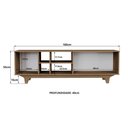Ver imagem 3 de Rack para Tv até 65'' com 2 Portas e Nichos 160cm Lars - Natural