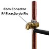 10un Haste de Cobre P/ Aterramento 3/8 1,20m C/ Conector Fio - 2