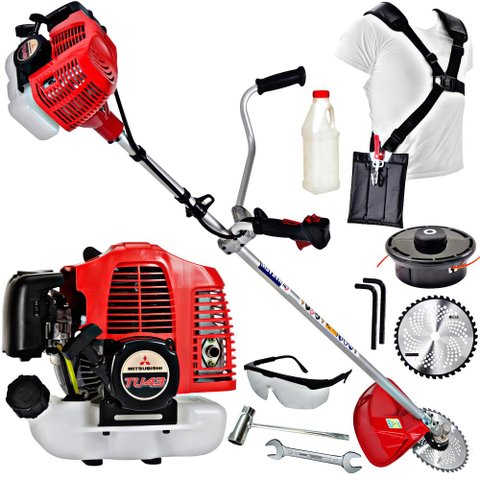 Roçadeira Profissional Lateral Nakashi L431M Com Motor TU43 Mitsubishi Ideal Para Corte de