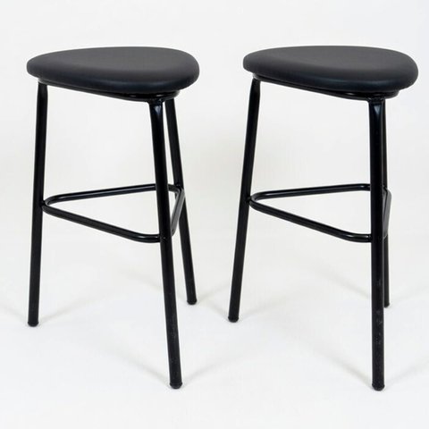 Kit 2 Banquetas Triangulares Metal Estilo Industrial Bar Gourmet