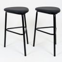 Ver imagem 1 de Kit 2 Banquetas Triangulares Metal Estilo Industrial Bar Gourmet