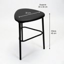 Ver imagem 3 de Kit 2 Banquetas Triangulares Metal Estilo Industrial Bar Gourmet
