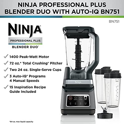 Ninja Bn751 Liquidificador Profissional Plus Duo 1400w Preto - 3
