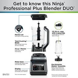 Ninja Bn751 Liquidificador Profissional Plus Duo 1400w Preto - 7
