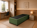Ver imagem 2 de Cama Box Baú Solteiro com Encaixe para Colchão e Puxador Embutido:Verde