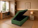 Ver imagem 5 de Cama Box Baú Solteiro com Encaixe para Colchão e Puxador Embutido:Verde