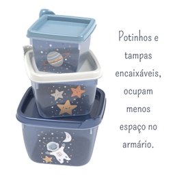 Kit Alimentação Introdução Alimentar Bebê Astronauta Menino - 4