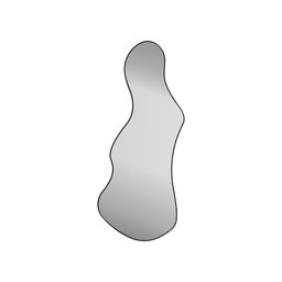 Espelhos Decorativos Orgânicos para Sala Kit com 5 Unidades Cor:espelho com Moldura Preta - 5