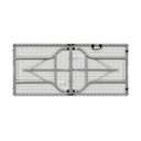 Ver imagem 5 de Mesa Dobrável Tipo Maleta Prática e Durável 180x60cm Branca - WAW Design