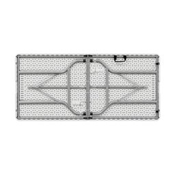 Mesa Dobrável Tipo Maleta Prática e Durável 180x60cm Branca - WAW Design - 5