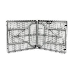 Mesa Dobrável Tipo Maleta Prática e Durável 180x60cm Branca - WAW Design - 6