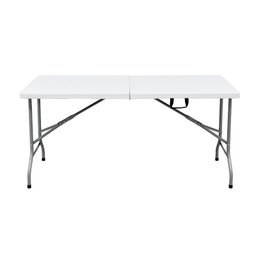 Mesa Dobrável Tipo Maleta Prática e Durável 180x60cm Branca - WAW Design - 3