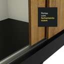 Ver mais imagens de Guarda-Roupa Casal Madesa Kansas 3 Portas de Correr 3 Gavetas Preto/Rustic Cor:Preto/Rustic