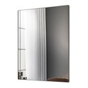 Ver imagem 1 de Espelho Retangular Liss 90X60Cm Moldura Em Aço Preto