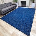 Ver imagem 4 de Tapete Carpete Sala Quarto Elegante Geométrico 2,00 X 2,50 - Cor Azul