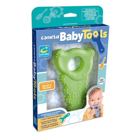 Brinquedo Mordedor Baby Tools Serrote +4 Meses Cores Sortidas Cometa Brinquedos