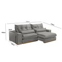 Ver imagem 2 de Sofá Retrátil e Reclinável 230 Cm Braço 25 Cm Lake Meu Sofá Online