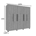 Ver imagem 3 de Guarda Roupa Casal 100% MDF 6 Portas 4 Gavetas Londres Prime - IMOP: Cinamomo/Off-White