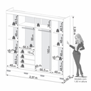 Ver imagem 6 de Guarda Roupa Casal 100% MDF 6 Portas 4 Gavetas Londres Prime - IMOP: Cinamomo/Off-White