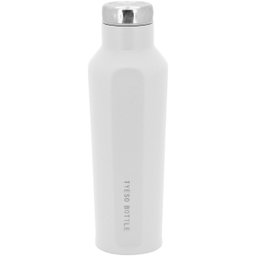 TYESO GARRAFA TÉRMICA 24x8x8cm 500ml INOX BRANCO PAREDE DUPLA - 1