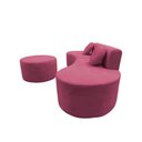 Ver mais imagens de Sofá Modular Orgânico Monterrey 260cm + Puff Suede Rosa