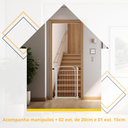 Ver imagem 3 de Grade Proteção Segurança Portão Pet 80cm Branco Bebê Cão com Extensor 2 de 20cm e 1 de 15cm Itagold