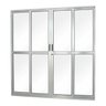 Porta de Correr Alumínio 4 Folhas com Vidro Liso Sólida Mgm 210 x 180cm - 1