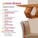 Ver imagem 7 de Mesa Ane 180 Tampo Laminado Barril com 6 Cadeiras Munique Linho Palha Imbuia Natural
