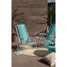Cadeira de Praia Reclinável Tramontina Bali Baixa em Alumínio com Assento Azul - 5