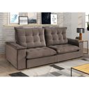 Ver imagem 4 de Sofá Retrátil e Reclinável Molas Ensacadas 5 Lugares Atenas Evidence Suede Capuccino