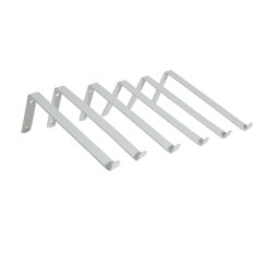 Kit 6 peças Suporte cantoneira Invertida - Mod. 2 "S" p/ prateleira de 15cm - Branca - 1