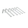 Kit 6 peças Suporte cantoneira Invertida - Mod. 2 "S" p/ prateleira de 15cm - Branca - 1