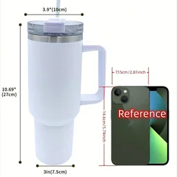 Copo Térmico Grande 1200ml com Canudo e Parede Dupla - Rosa Claro - 5