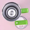 Copo Térmico Grande 1200ml com Canudo e Parede Dupla - Rosa Claro - 3