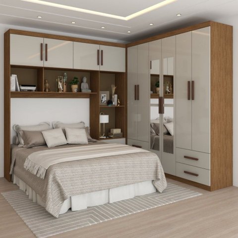 Guarda-roupa Casal Paradise 10 Portas 6 Gavetas com Espelho - Pm