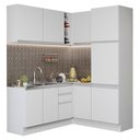 Ver imagem 3 de Armário de Cozinha Completa de Canto 329cm Branco Glamy Madesa 01