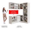 Ver imagem 6 de Armário de Cozinha Completa de Canto 329cm Branco Glamy Madesa 01