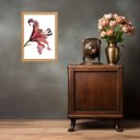 Ver imagem 2 de Quadro Moldura Dourada Flor Nuances Bordô 45x34cm:com Vidro