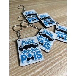 Kit 20 Chaveiros Feliz Dia Dos Pais Bigode Presente Lembrança Dia Dos Pais - 2