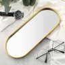 Bandeja Espelhada Banheiro Lavabo Oval Decorativa Multiuso Cor Dourado - 3