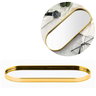 Bandeja Espelhada Banheiro Lavabo Oval Decorativa Multiuso Cor Dourado - 1